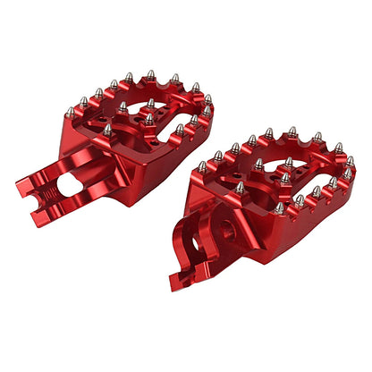 Footpegs FootRest Pedals Red For Honda CR125R CR250R CRF150R 2002-2021