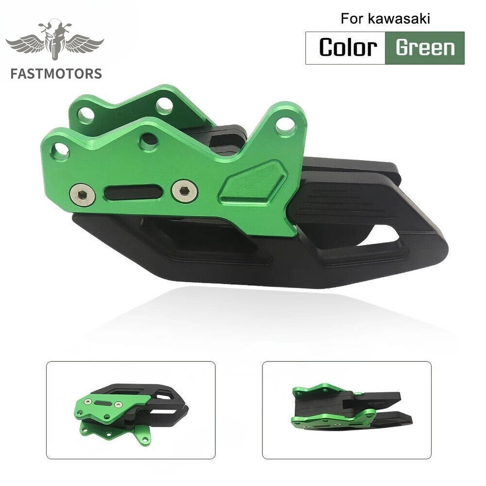 New CNC Chain Guide Guard Protector For Kawasaki KX250F KX450F Motorcycle Green