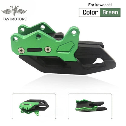 New CNC Chain Guide Guard Protector For Kawasaki KX250F KX450F Motorcycle Green