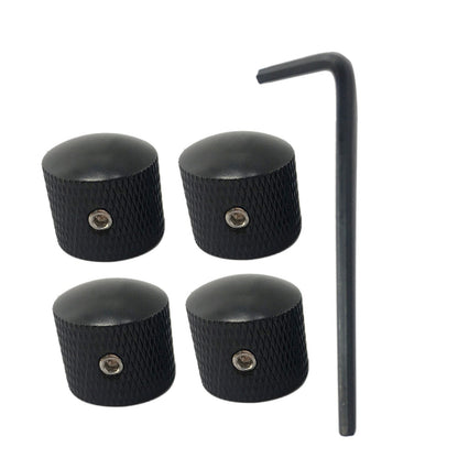 4pcs Set Electric Guitar Volume Tone Control Dome Knobs Metal Potentiometer Caps