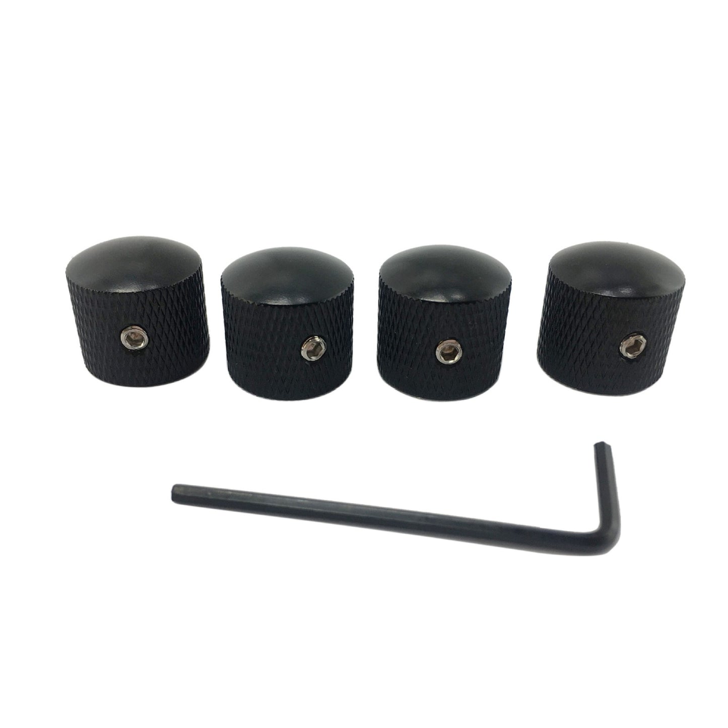 4pcs Set Electric Guitar Volume Tone Control Dome Knobs Metal Potentiometer Caps
