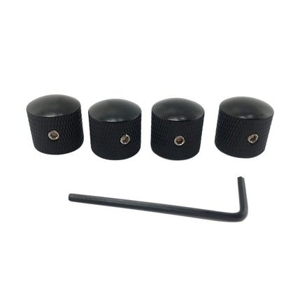 4pcs Set Electric Guitar Volume Tone Control Dome Knobs Metal Potentiometer Caps