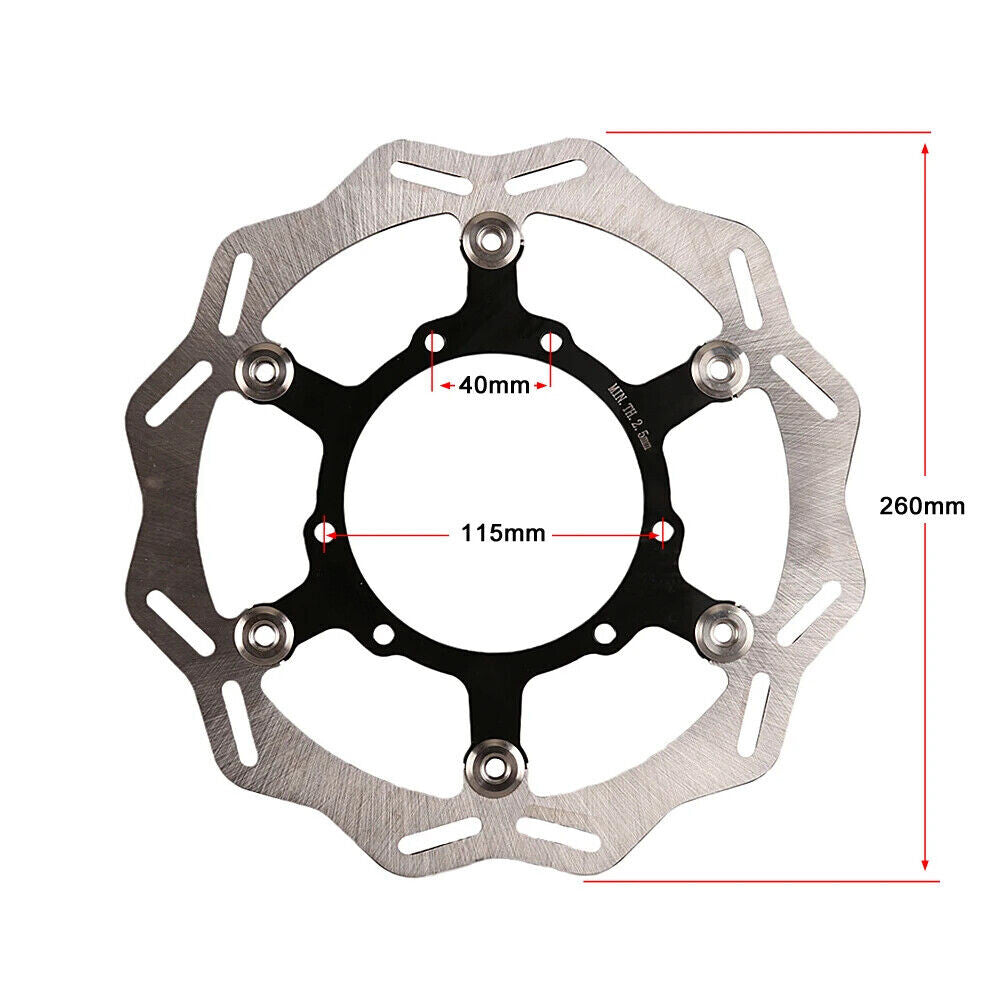 New 260mm Front Floating Brake Disc Rotor Disk For Honda CRF 250R 450R 2015-2021