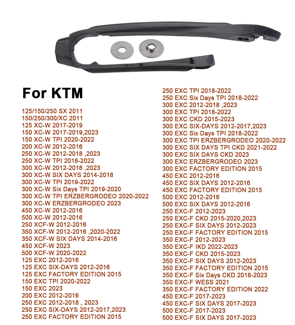 Swingarm Chain Slider Protection Black For KTM SX XC 125 300 400 2014-2024 New