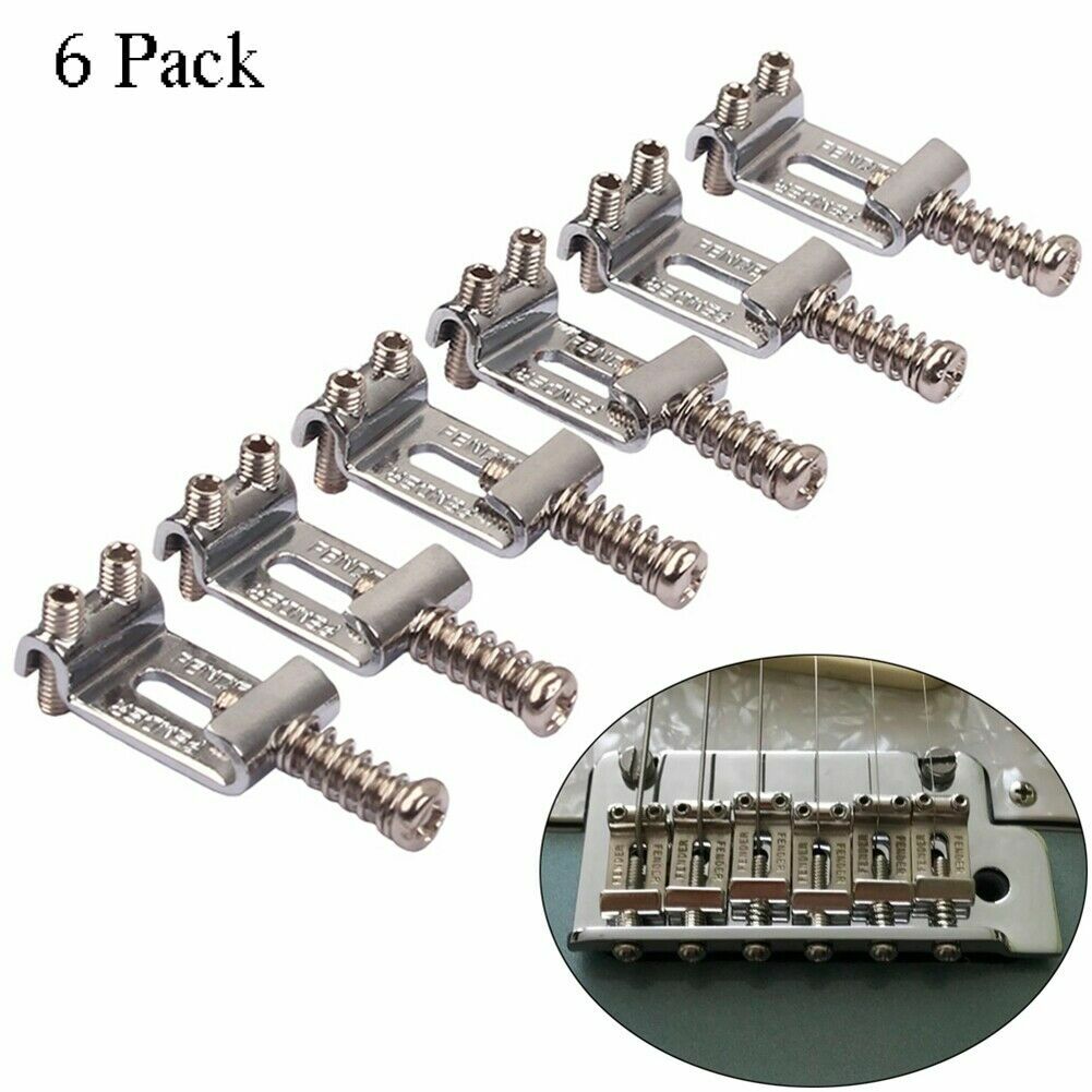 Metal Guitar Saddles Bridge Tremolo String Spacing for Stratocaster Telecaster