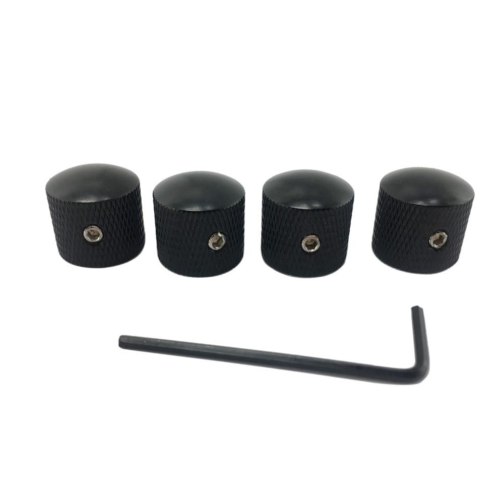 4pcs Set Electric Guitar Volume Tone Control Dome Knobs Metal Potentiometer Caps