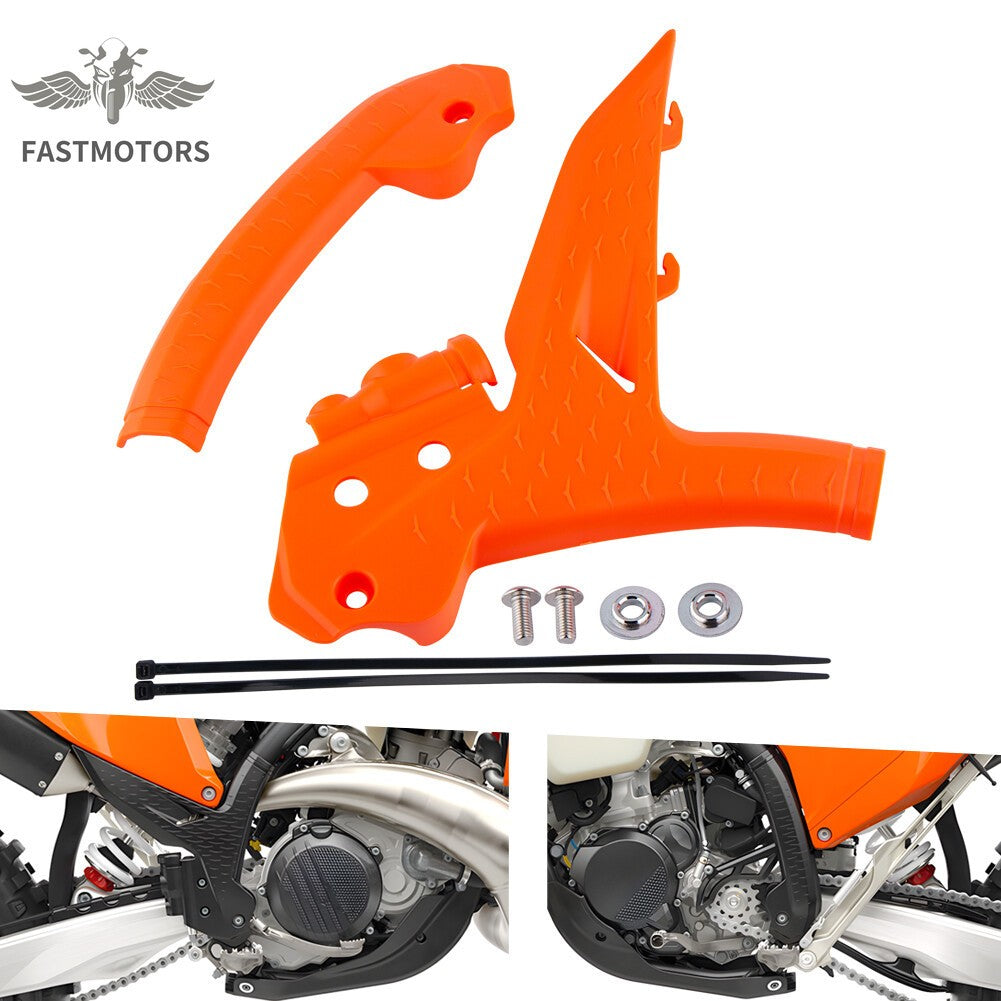 Orange Frame Protection Guard Set For KTM XC SX EXC 125-500 SMR450 2023-2025